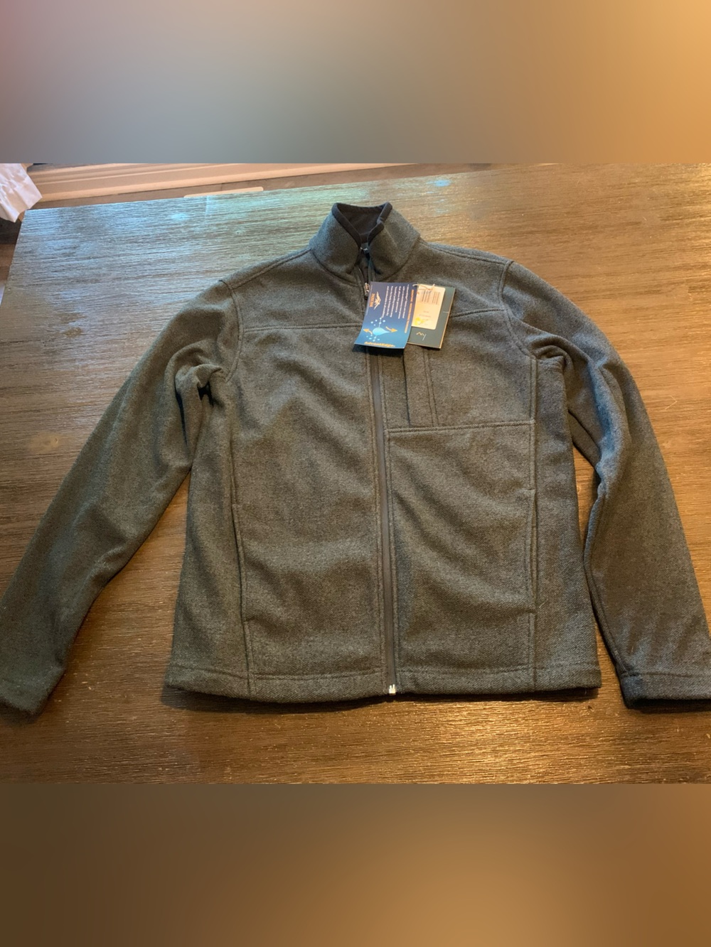 Pacific Trail Men's Lightweight Full-Zip Jacket in Charcoal Gray